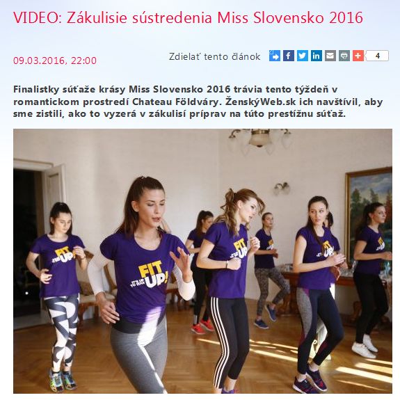 ZenskyWeb.sk - Zákulisie sústredenia Miss Slovensko 2016