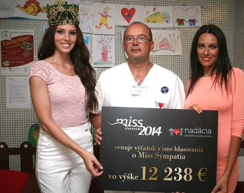 Esemeskové hlasovanie Miss Sympatia prinieslo pre detské srdiečka 12 238 eur